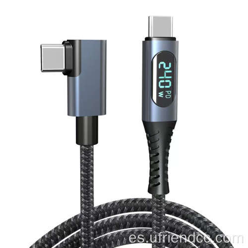 Pantalla de alimentación LED PD 240W Cable de carga rápida